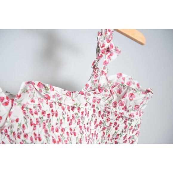 J. Crew Liberty Fabric Smocked Tank Top Small Floral Pattern Size M - Picture 9 of 14